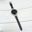 For Google Pixel Watch 4 45mm / Watch 3 45mm Watch Band Genuine Cow Leather Strap with D Ring Connector - Black - 5