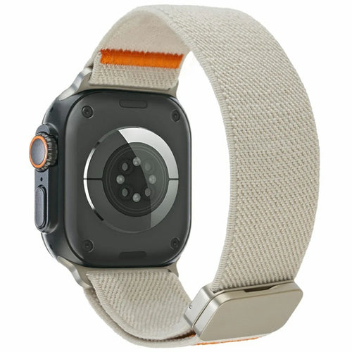 LEMONDA Watch Band For Apple Watch Series 11 10 42mm / 9 8 7 41mm / SE3 SE2 SE 6 5 4 40mm / 3 2 1 38mm Stretch Woven Nylon Strap with Magnetic Buckle - Starlight - 1