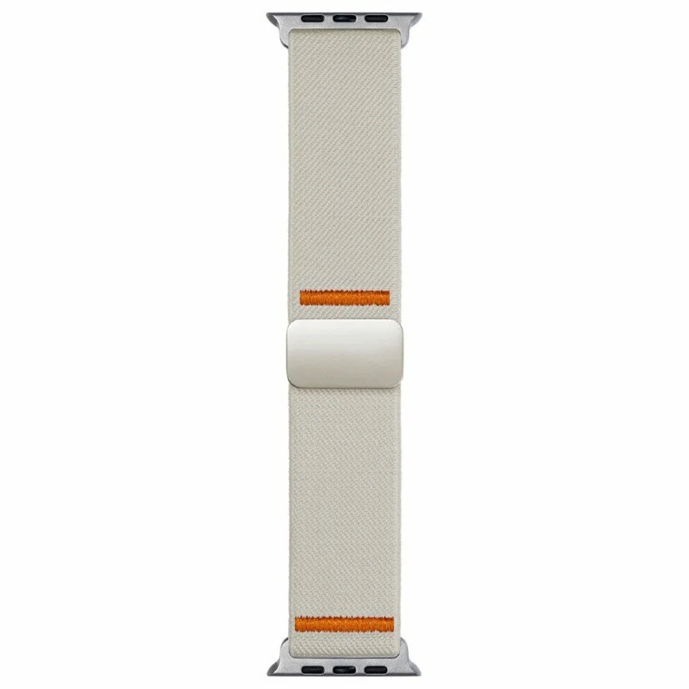 LEMONDA Watch Band For Apple Watch Series 11 10 42mm / 9 8 7 41mm / SE3 SE2 SE 6 5 4 40mm / 3 2 1 38mm Stretch Woven Nylon Strap with Magnetic Buckle - Starlight - 3