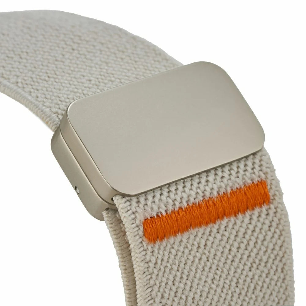 LEMONDA Watch Band For Apple Watch Series 11 10 42mm / 9 8 7 41mm / SE3 SE2 SE 6 5 4 40mm / 3 2 1 38mm Stretch Woven Nylon Strap with Magnetic Buckle - Starlight - 4