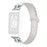 For Samsung Galaxy Fit3 Magnetic Watch Strap Silicone Wrist Band with D Ring Connector - Mint Green  /  Starlight - 1