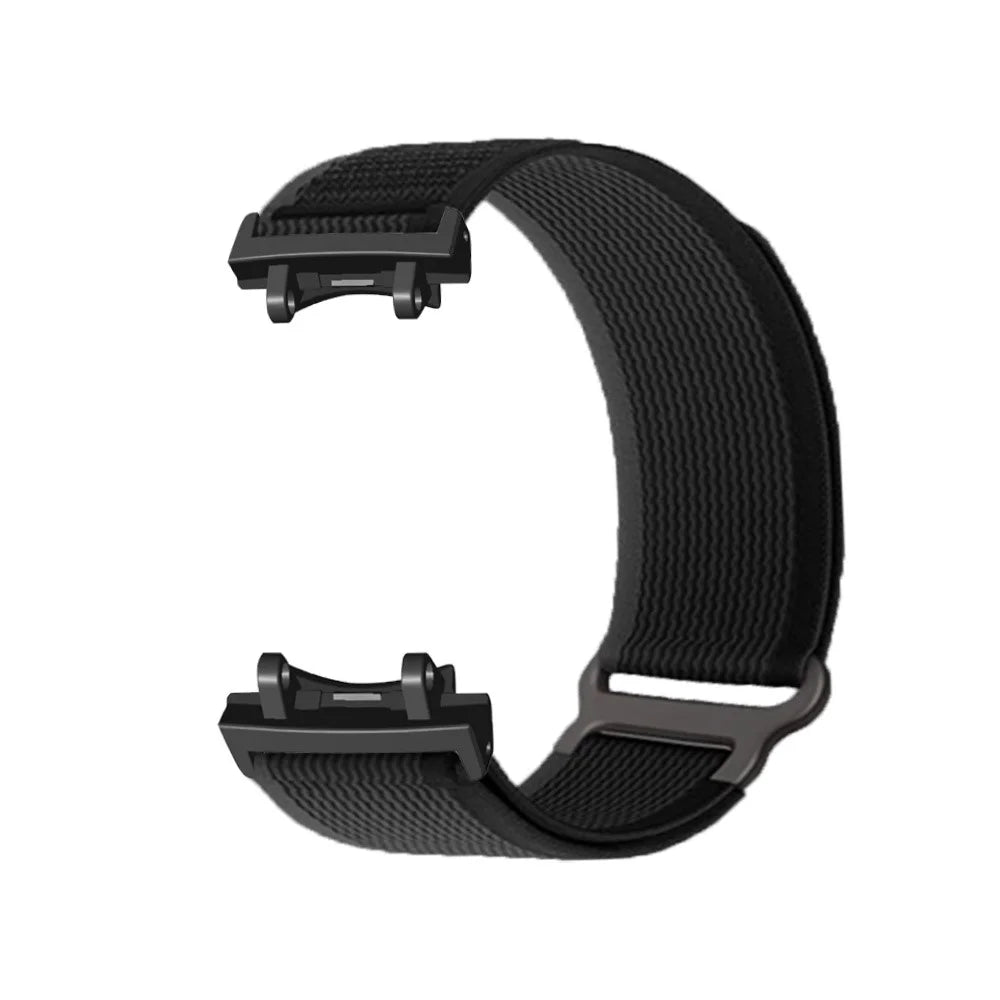 For Huami Amazfit T-Rex 3 Nylon Strap Magic Tape Metal Buckle Watch Band with PC Connector - Black - 2