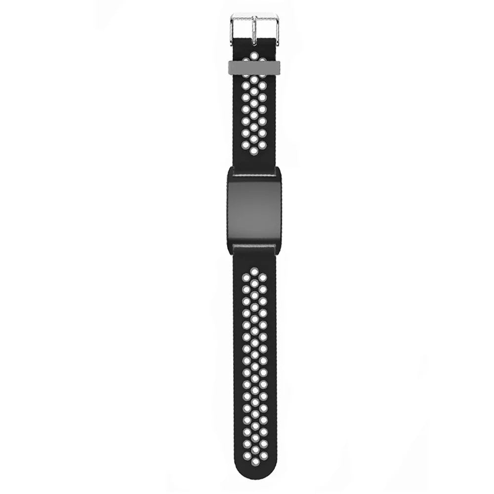 For WHOOP 5.0 / 4.0 Watch Band Dual Color Breathable Silicone Wrist Strap - Black / Grey - 2