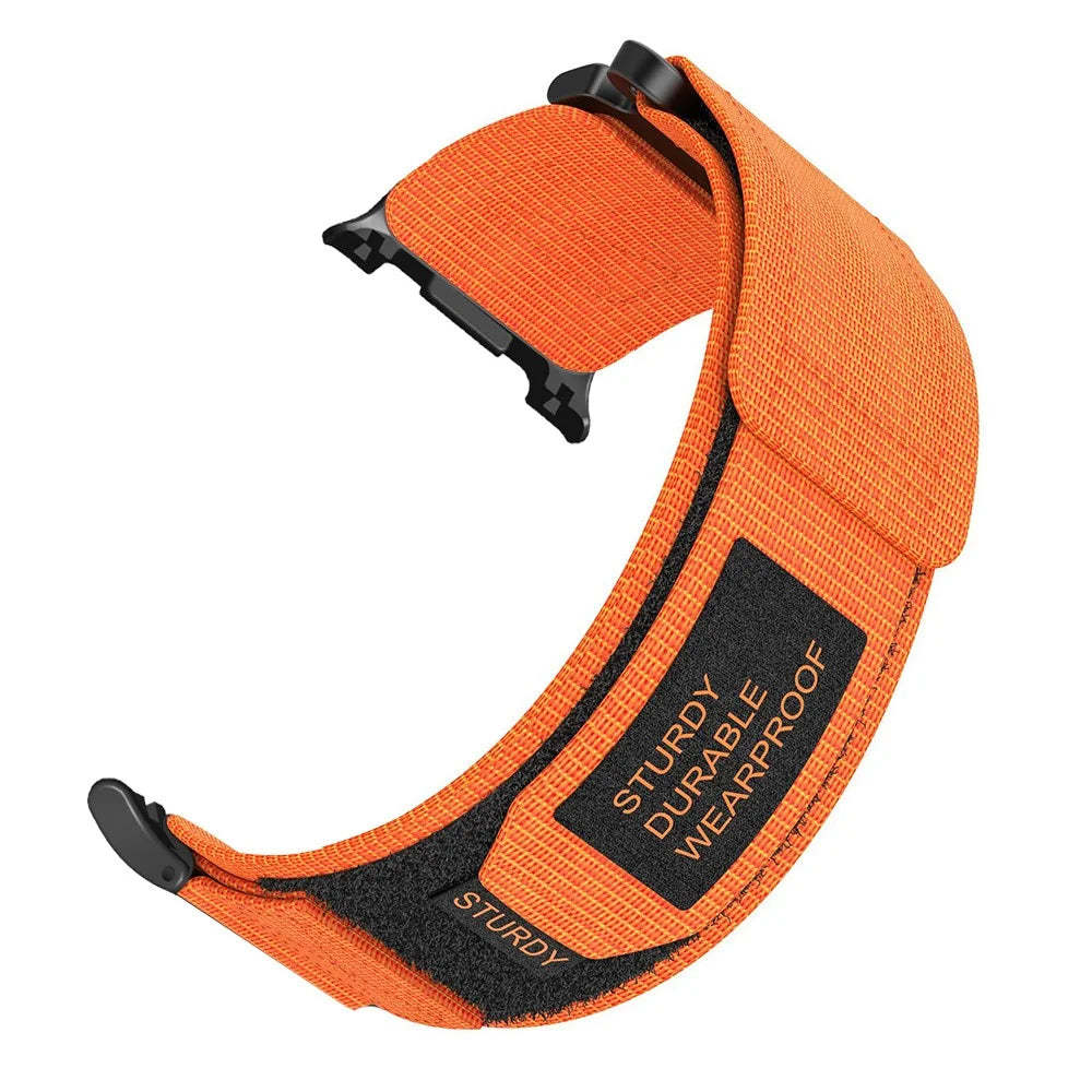 Watch Band for Samsung Galaxy Watch8 Classic 46mm / Watch8 44mm / 40mm Nylon Magic Tape Strap - Orange - 3