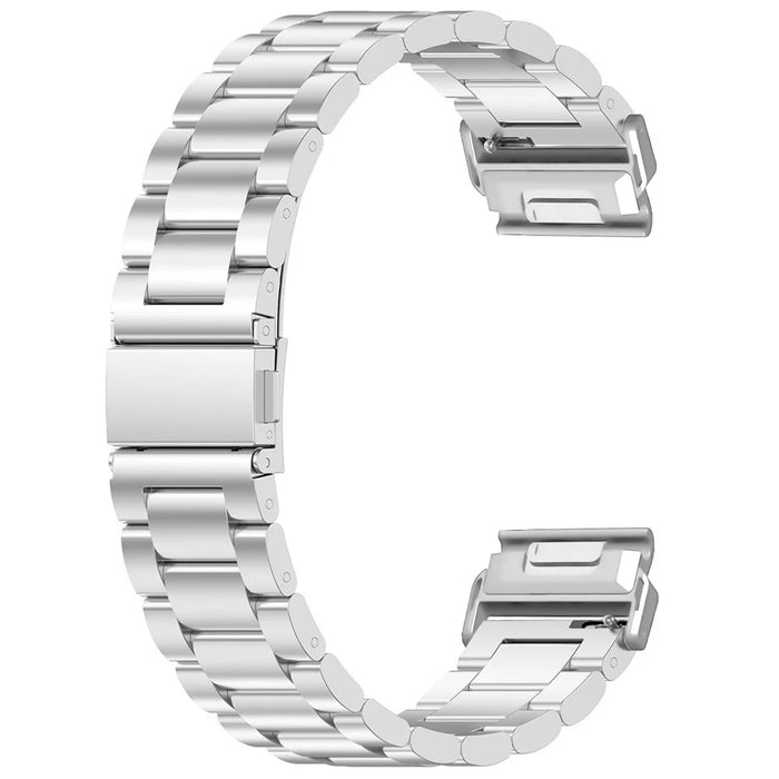 For Garmin Fenix 8 47mm / E 47mm Watch Band 22mm Titanium Alloy 3-Bead Wrist Strap - Silver - 1