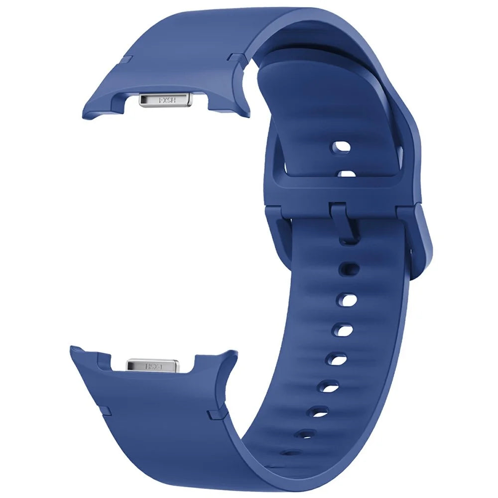 20mm Silicone Watch Band for Samsung Galaxy Watch8 44mm / 40mm / Watch8 Classic 46mm Flat Texture Strap, Size S - Sapphire - 3