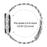 Watch Strap for CanMixs P22 Silver Stainless Steel Band D-Shape Rhinestones Decor - 6