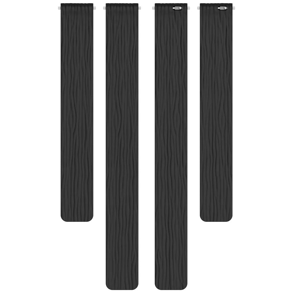 Striped Silicone Strap for Xiaomi Smart Band 10 / 10 NFC / 9 / 9 NFC / 8 / 8 NFC Magnetic Watch Band - Black - 5