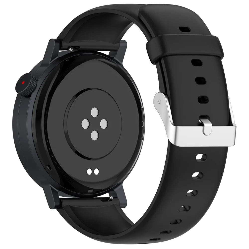 Smartwatch Band for Nothing CMF Watch 3 Pro / Watch Pro 2 / Watch Pro Silicone Wrist Strap with Silver Buckle - Black - 1