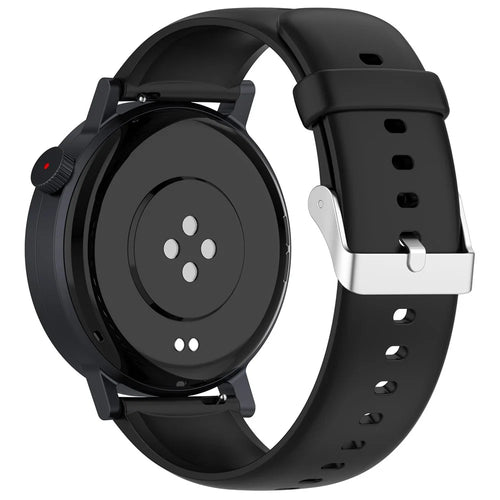 Smartwatch Band for Nothing CMF Watch 3 Pro / Watch Pro 2 / Watch Pro Silicone Wrist Strap with Silver Buckle - Black - 1