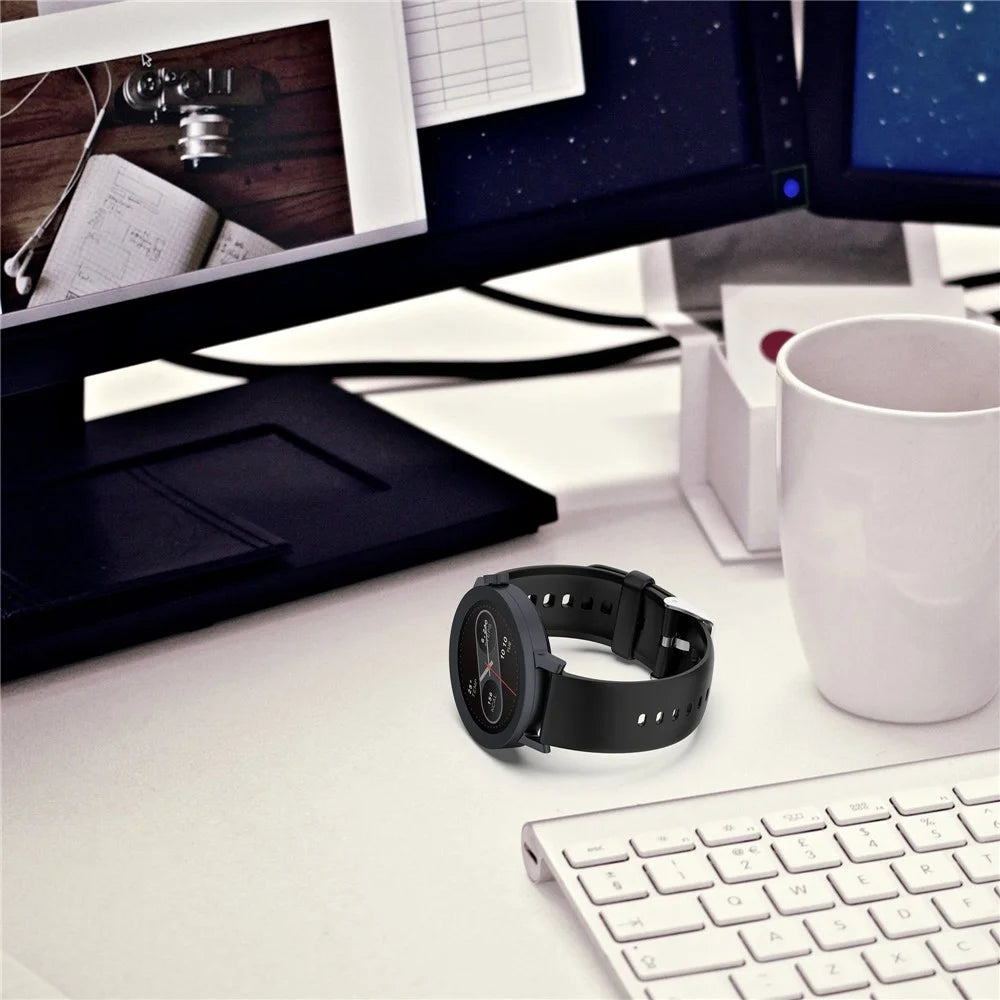Smartwatch Band for Nothing CMF Watch 3 Pro / Watch Pro 2 / Watch Pro Silicone Wrist Strap with Silver Buckle - Black - 6