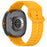 Watch Band for Samsung Galaxy Watch8 44mm / 40mm / Watch8 Classic 46mm Wave Stitching Line Silicone Adjustable Strap - Yellow - 1