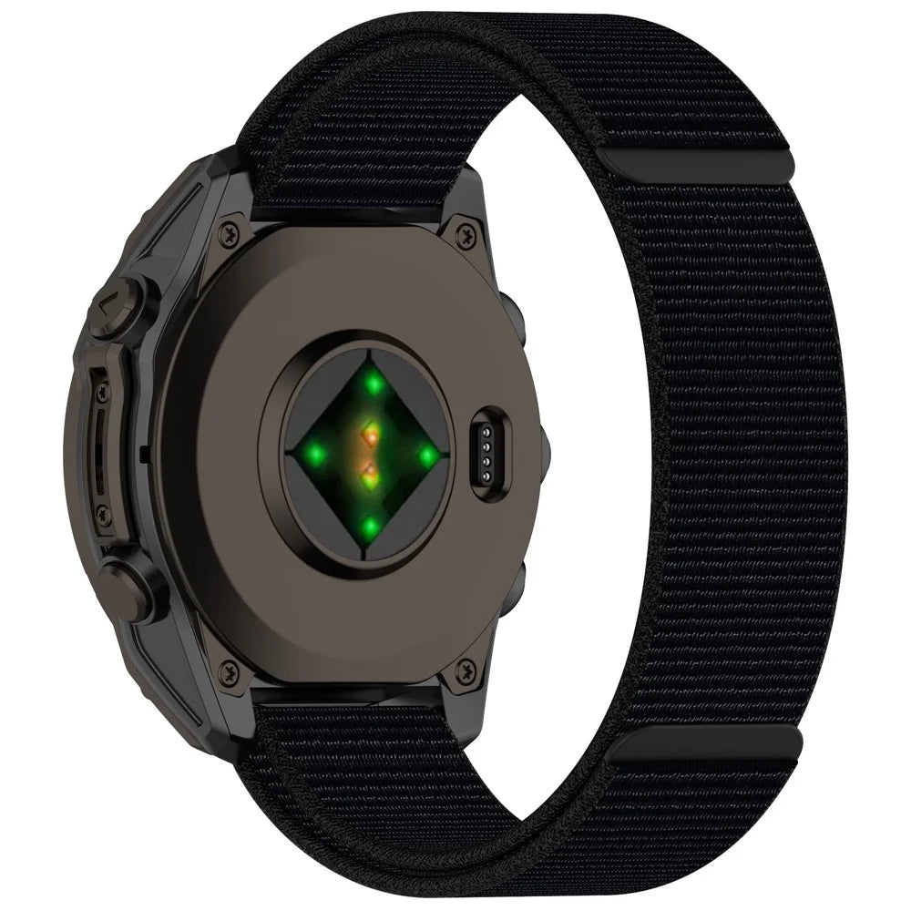 20mm Watch Band for Garmin Instinct E 40mm / Fenix 8 43mm / 7S Nylon Magic Tape Replacement Strap - Black - 1