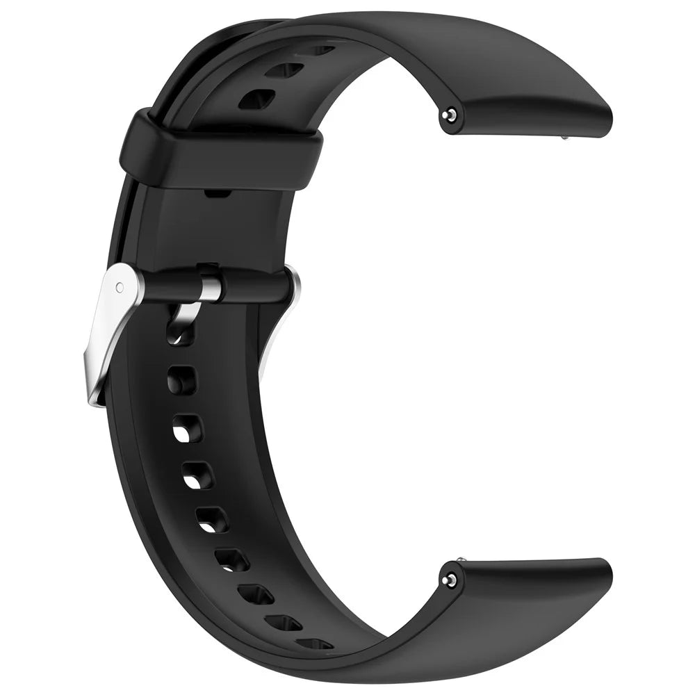 Replacement Strap for Nothing CMF Watch 3 Pro / Huawei Watch 3 / 3 Pro / 3 Pro New Silicone Watch Band with Stainless Steel Buckle - Black - 3