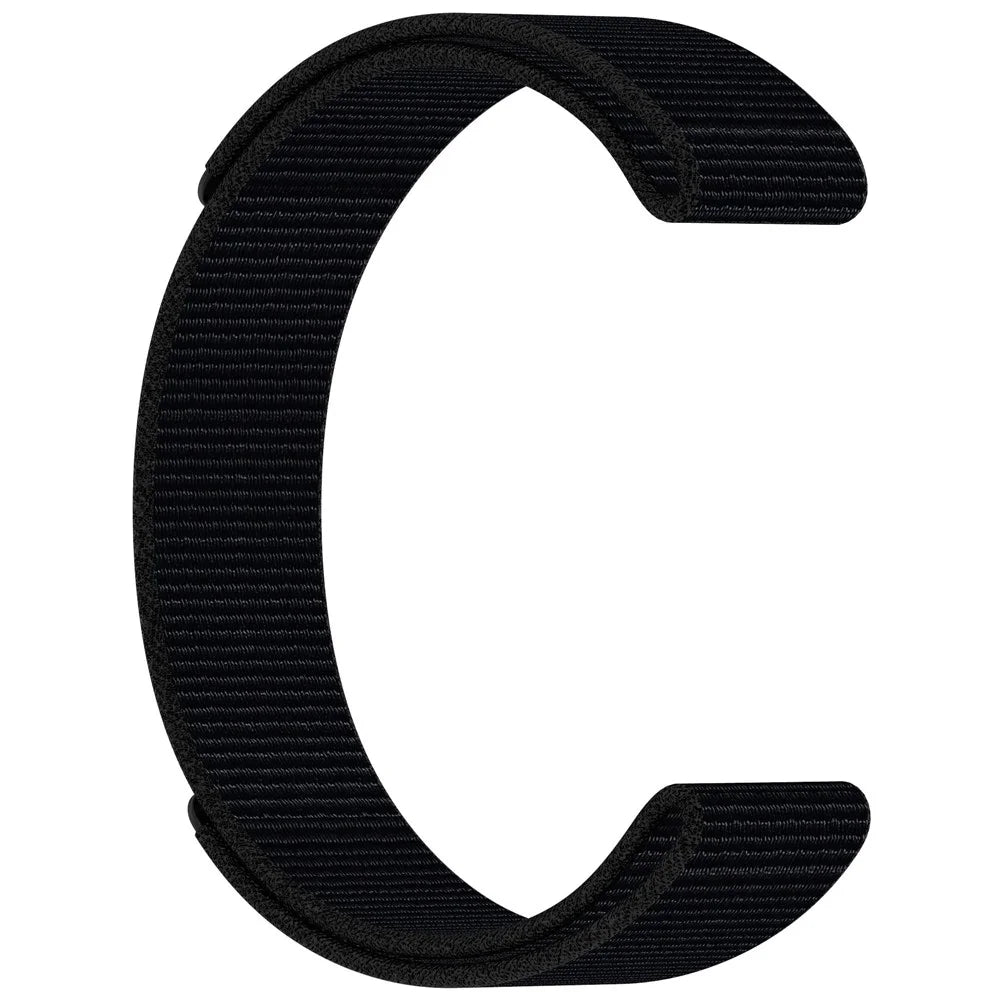 20mm Nylon Watch Band for Garmin Fenix 8 43mm / Instinct E 40mm Magic Tape Replacement Strap - Black - 2