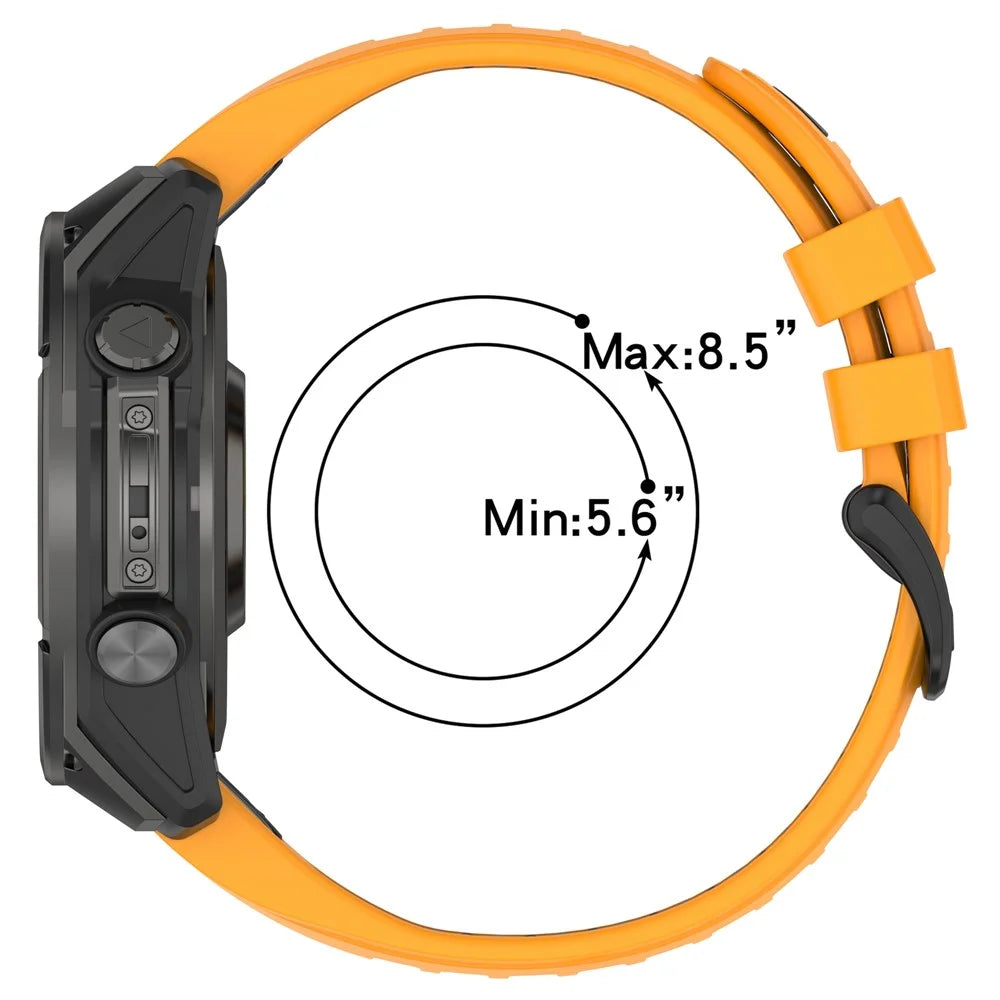 20mm Replacement Strap for Garmin Instinct E 40mm / Fenix 8 43mm / 7S / 7S Pro 42mm Adjustable Silicone Watch Band - White / Black - 5