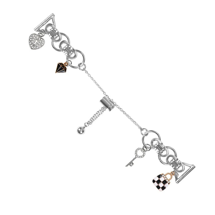 For Honor MagicWatch 2 42mm Silver Watch Band Adjustable Single Chain Style Metal Alloy Strap - 3