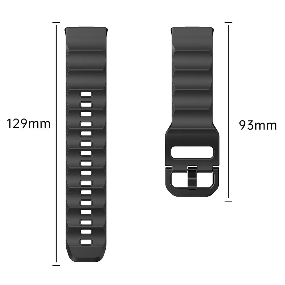 Silicone Strap for Huawei Watch Fit 4 Pro / Fit 4 / Fit 3 Wave Design Replacement Watch Band - Starlight - 6