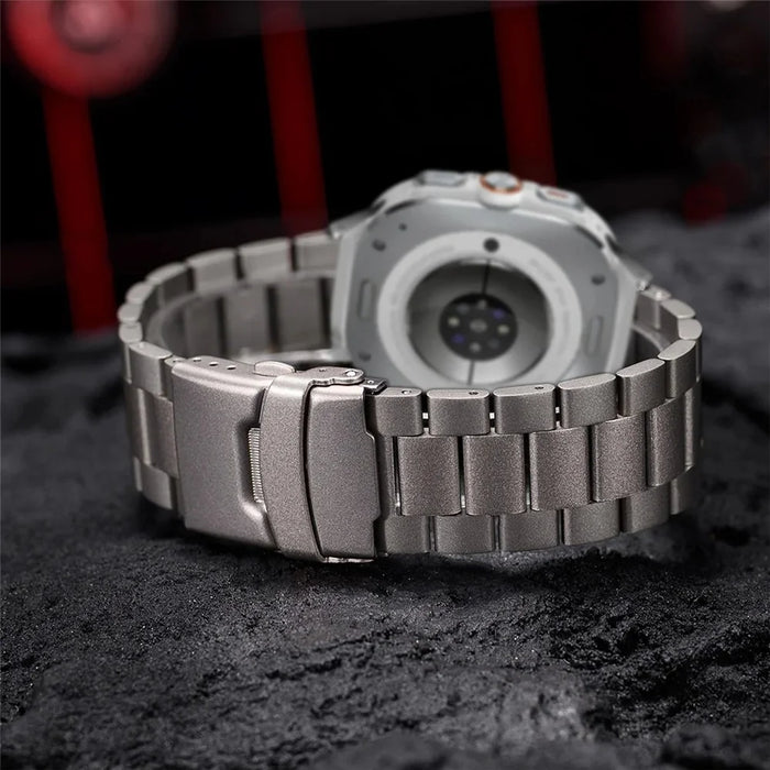 For Samsung Galaxy Watch Ultra 47mm / Ultra (2025) 47mm Watch Band Titanium Alloy 3-Bead Wrist Strap - Silver - 3