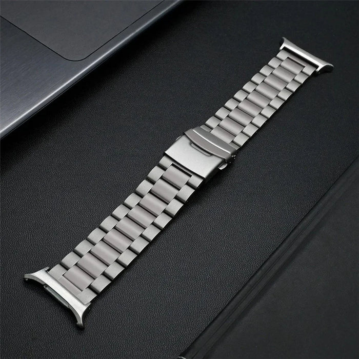 For Samsung Galaxy Watch Ultra 47mm / Ultra (2025) 47mm Watch Band Titanium Alloy 3-Bead Wrist Strap - Silver - 4