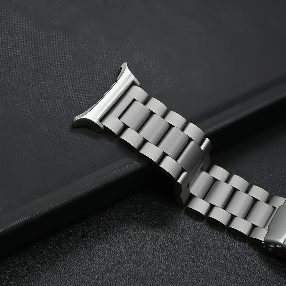 Watch Band for Samsung Galaxy Watch8 44mm / 40mm / Watch8 Classic 46mm Titanium Alloy 3-Bead Wrist Strap - Silver - 5