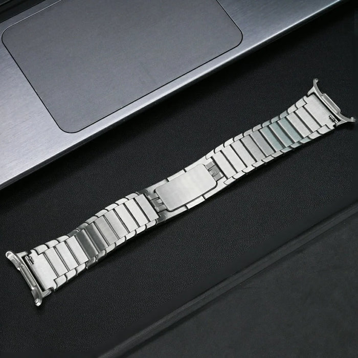 For Samsung Galaxy Watch Ultra 47mm / Ultra (2025) 47mm Watch Band Titanium Alloy 1-Bead Wrist Strap - Silver - 4