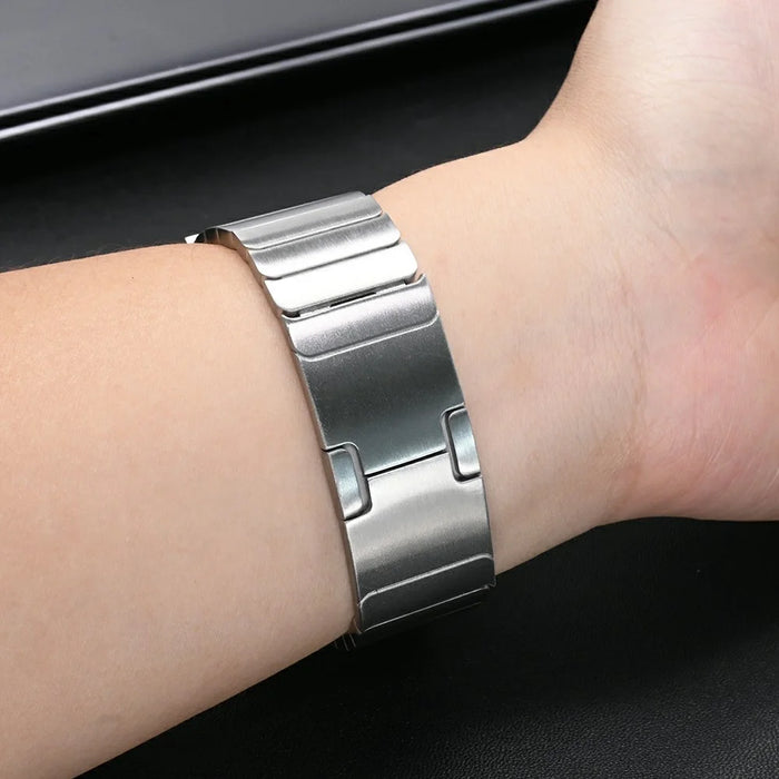 For Samsung Galaxy Watch Ultra 47mm / Ultra (2025) 47mm Watch Band Titanium Alloy 1-Bead Wrist Strap - Silver - 7
