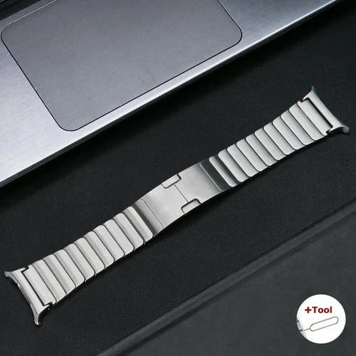 For Samsung Galaxy Watch Ultra 47mm / Ultra (2025) 47mm Watch Band Stainless Steel 1-Bead Wrist Band - Silver - 1