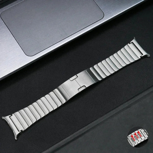 Detachable Watch Band for Samsung Galaxy Watch8 44mm / 40mm / Watch8 Classic 46mm Stainless Steel 1-Bead Wrist Band - Silver - 1