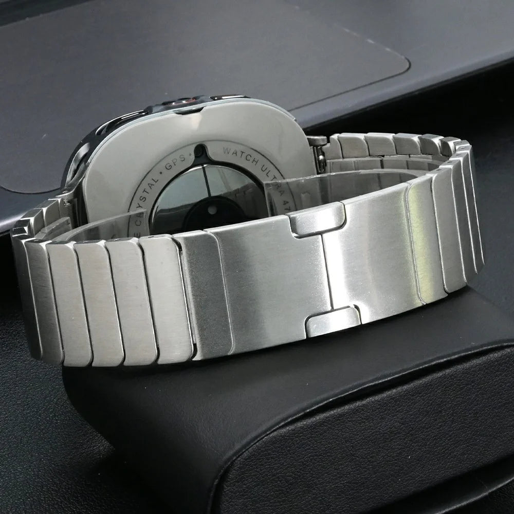 Detachable Watch Band for Samsung Galaxy Watch8 44mm / 40mm / Watch8 Classic 46mm Stainless Steel 1-Bead Wrist Band - Silver - 3