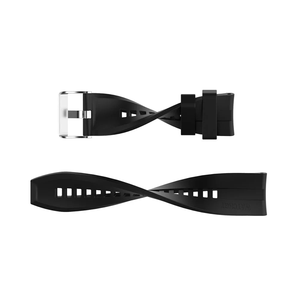 Replacement Silicone Adjustable Watch Band Strap 22mm for Huawei Watch 3 / Watch 3 Pro / Watch GT 2 46mm / Watch Buds - Black - 6