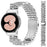 Watch Band with Connector For Samsung Galaxy Watch 5 Pro  /  5  /  5 Active  /  4  /  4 Classic  /  4 Active 7-Bead Crown Stainless Steel Strap Silver - 2