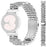 Watch Band with Quick Release Connector For Samsung Galaxy Watch 5 Pro  /  5  /  5 Active  /  4  /  4 Classic  /  4 Active 7-Bead Rhinestone Crown Strap Silver - 1