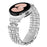 Watch Band with Quick Release Connector For Samsung Galaxy Watch 5 Pro  /  5  /  5 Active  /  4  /  4 Classic  /  4 Active 7-Bead Rhinestone Crown Strap Silver - 3