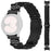 Watch Band with Quick Release Connector For Samsung Galaxy Watch 5 Pro  /  5  /  5 Active  /  4  /  4 Classic  /  4 Active 7-Bead Crown Strap - Black - 1