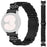 Watch Band with Connector For Samsung Galaxy Watch7 44mm  /  40mm 7-Bead Rhinestone Crown Stainless Steel Strap - Black - 1