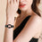 Watch Band with Connector For Samsung Galaxy Watch7 44mm  /  40mm 7-Bead Rhinestone Crown Stainless Steel Strap - Black - 6
