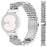 Watch Band with Quick Release Connector For Samsung Galaxy Watch7 44mm  /  40mm 7-Bead Rhinestone Crown Strap Silver - 1