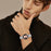 Watch Band with Quick Release Connector For Samsung Galaxy Watch7 44mm  /  40mm 7-Bead Rhinestone Crown Strap Silver - 5