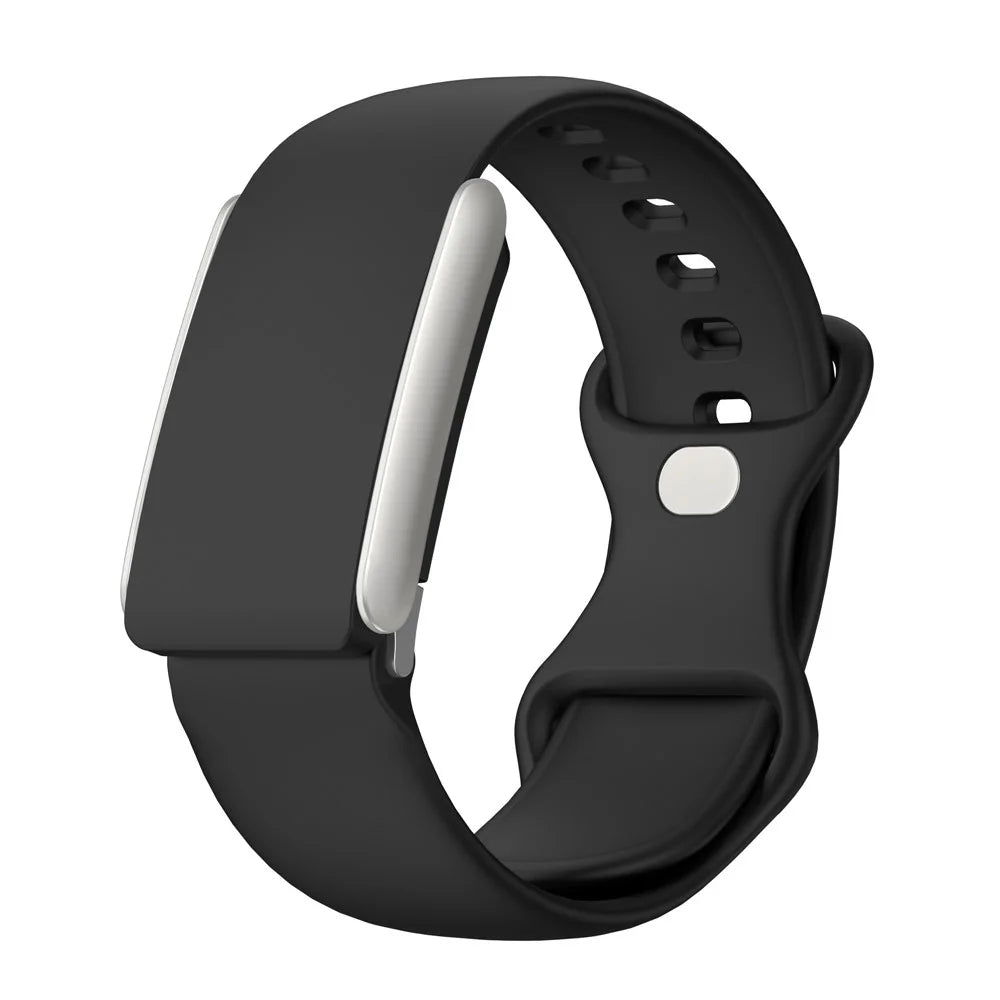 For WHOOP 5.0 Replacement Strap Smart Fitness Solid Color Silicone Wristband - Black - 1