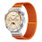 For Samsung Galaxy Watch7 44mm / 40mm Nylon Watch Band 20mm Adjustable Elastic Replacement Strap - Orange - 2