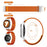 For Samsung Galaxy Watch7 44mm / 40mm Nylon Watch Band Adjustable Elastic Replacement Strap - Orange - 6