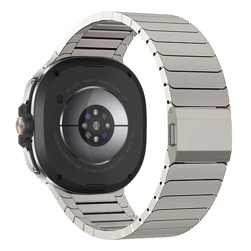 Replacement Band for Samsung Galaxy Watch8 44mm / 40mm / Watch8 Classic 46mm Stainless Steel Watch Strap - Titanium - 1