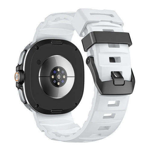 Watch Band For Samsung Galaxy Watch8 40mm / 46mm / Watch8 Classic 46mm Adjustable Silicone Replacement Sports Strap - White - 1