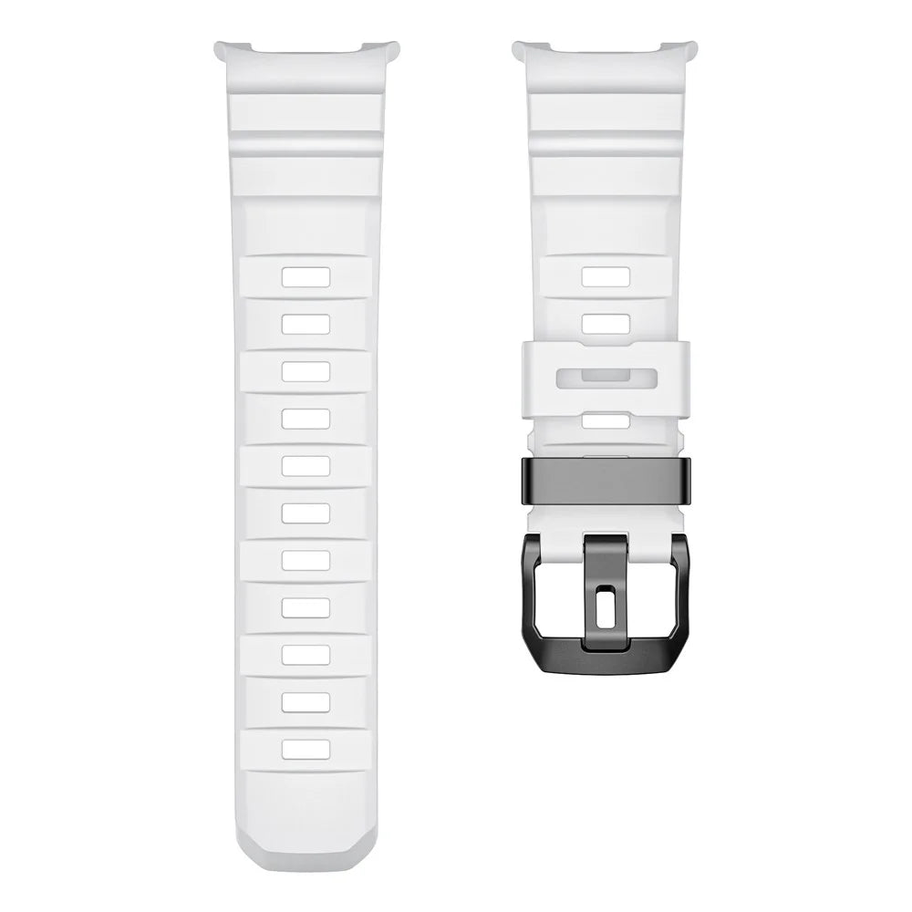 Watch Band For Samsung Galaxy Watch8 40mm / 46mm / Watch8 Classic 46mm Adjustable Silicone Replacement Sports Strap - White - 2