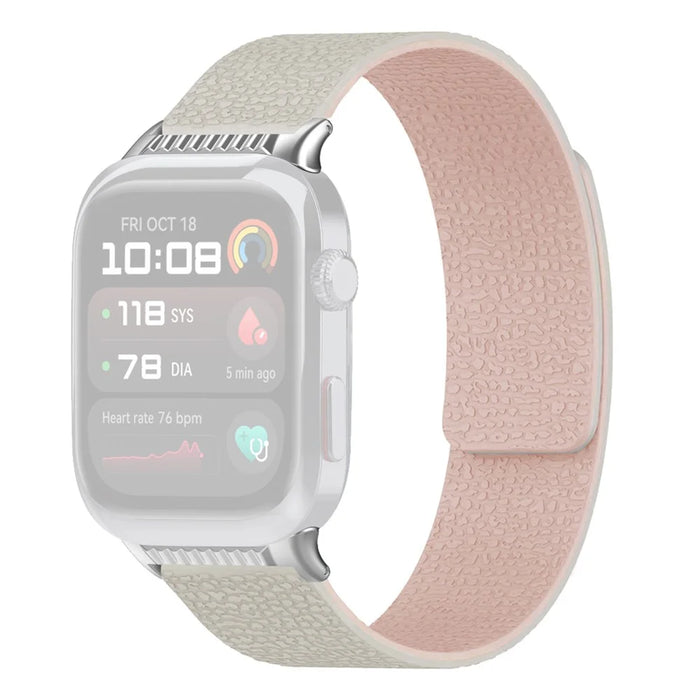 For Huawei Watch D2 Silicone Watch Band Litchi Texture Magnetic Wrist Strap -  Starlight  /  Pink - 1