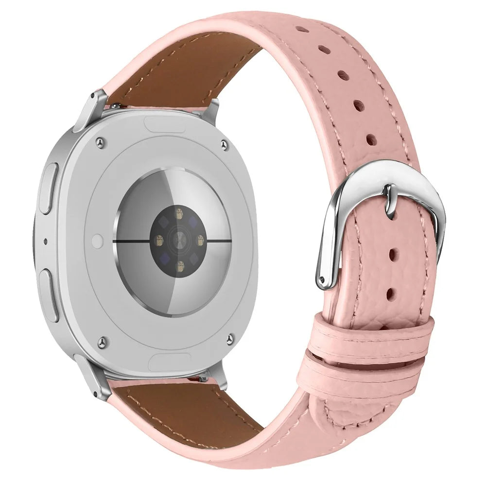 Replacement Strap for Samsung Galaxy Watch Ultra2 47mm / Watch Ultra (2025) 47mm / Watch Ultra 47mm Litchi Texture PU Leather Watch Band with Metal Buckle - Light Pink - 1