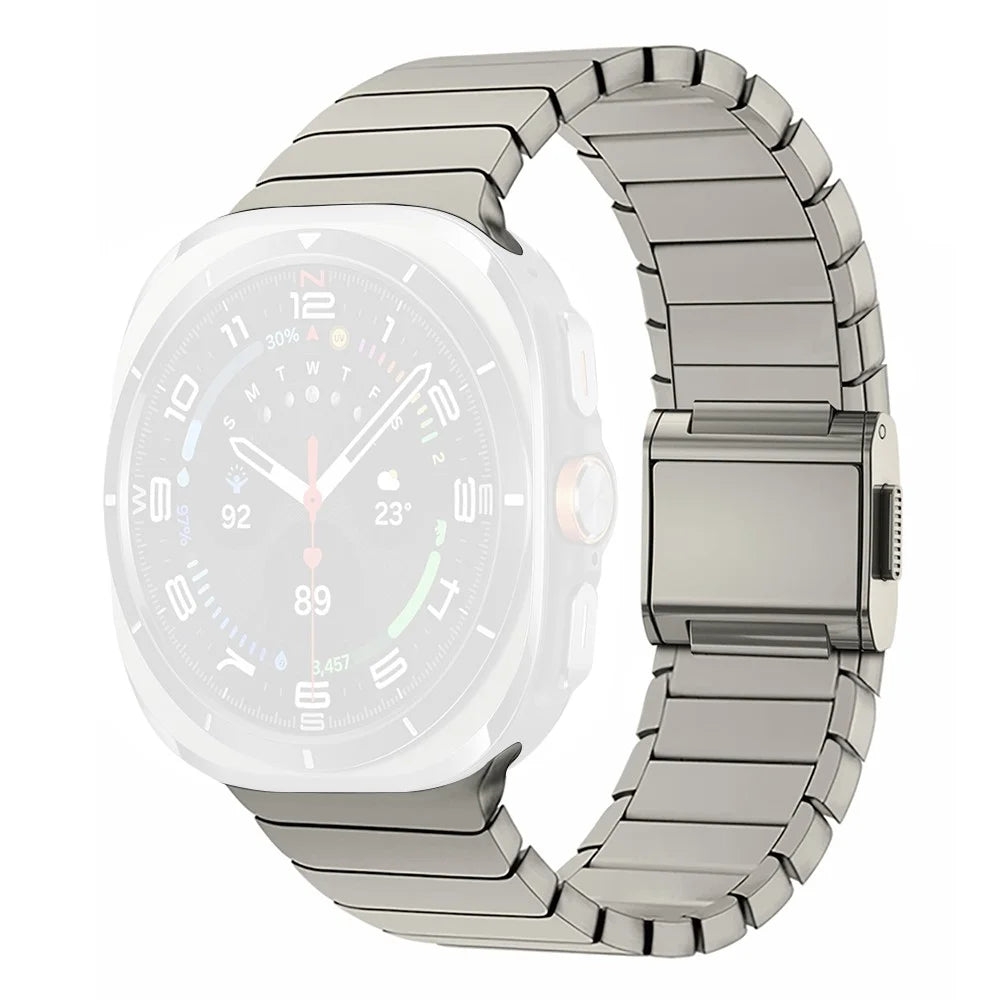 Titanium Alloy Watch Band for Samsung Galaxy Watch8 Classic 46mm / Watch8 44mm / 40mm Wrist Strap - Titanium - 1