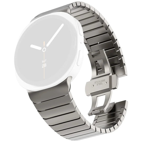 For Samsung Galaxy Watch Ultra2 47mm / Watch Ultra (2025) 47mm / Watch Ultra 47mm Titanium Alloy One-bead Watch Strap with Butterfly Clasp - Titanium - 1