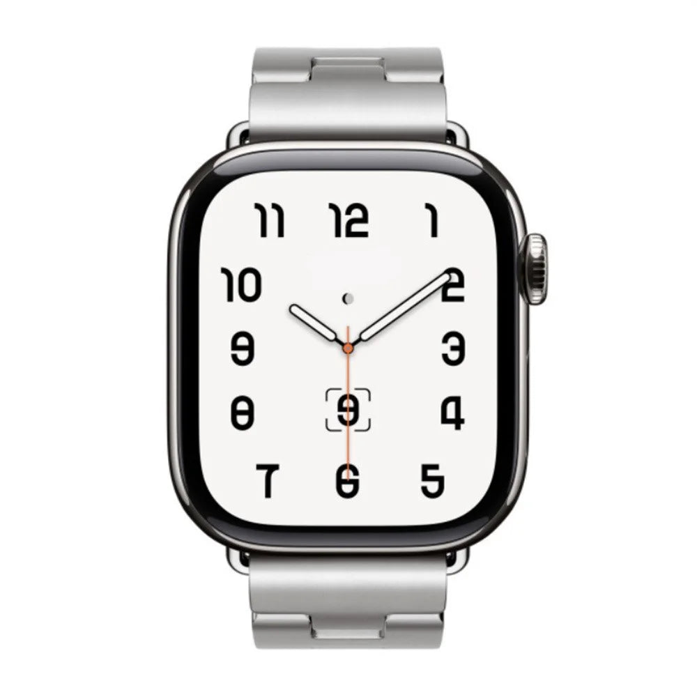 Replacement Strap for Apple Watch Series 11 10 42mm / 9 8 7 41mm / SE3 SE2 SE 6 5 4 40mm / 3 2 1 38mm H Type Metal Watch Band - Silver - 3